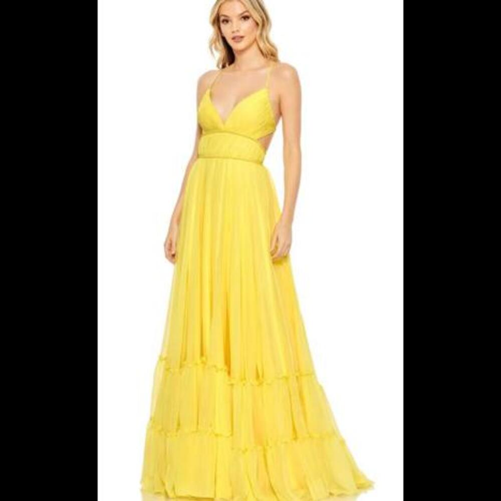 Brand New/Sold Out! Mac Duggal TIERED  STRAPLESS DRESS,6